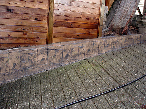 Flexcment Stamped Concrete Wall