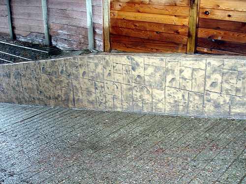 Flexcment Stamped Concrete Wall