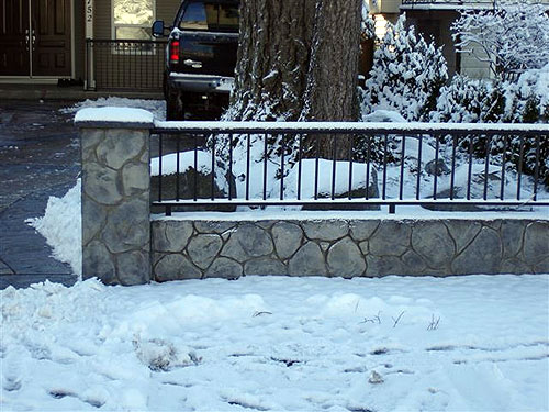 Flexcment Stamped Concrete Wall