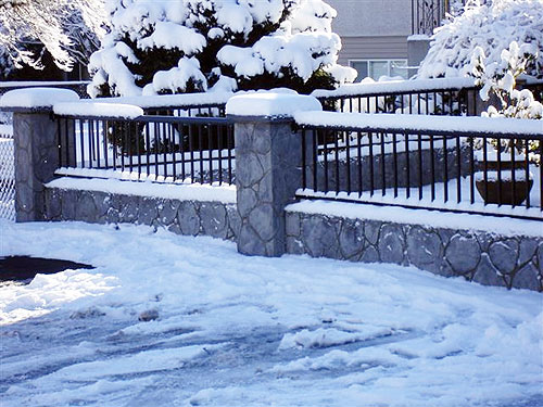 Flexcment Stamped Concrete Wall