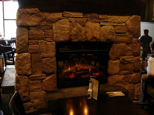 Flexcment Stamped Concrete Fireplace