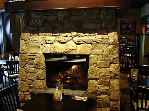 Flexcment Stamped Concrete Fireplace