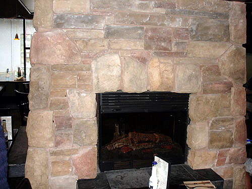 Flexcment Stamped Concrete Fireplace