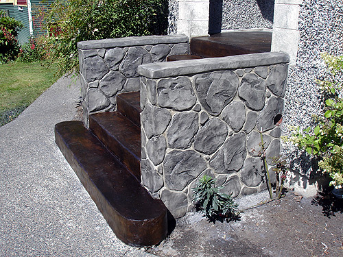 Flexcment Stamped Concrete Wall