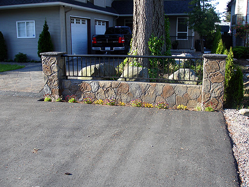 Flexcment Stamped Concrete Wall