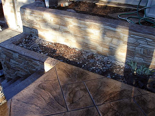 Flexcment Stamped Concrete Wall