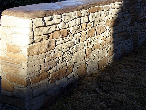 Flexcment Stamped Concrete Wall