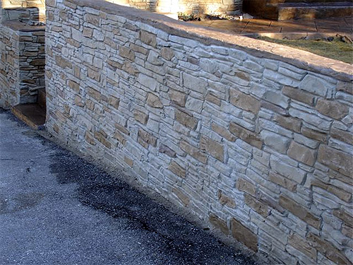 Flexcment Stamped Concrete Wall
