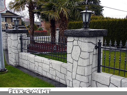 Flexcment Stamped Concrete Wall
