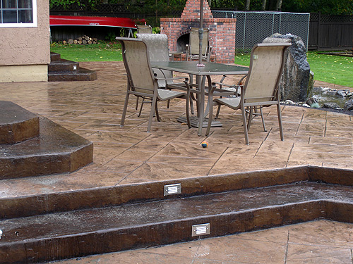 Flexcment Stamped Concrete Stairs