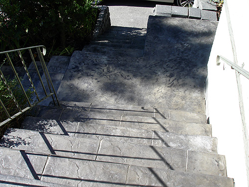 Flexcment Stamped Concrete Stairs