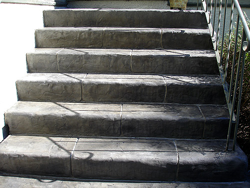 Flexcment Stamped Concrete Stairs