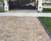 Large Ashler Stamped Concrete Driveway