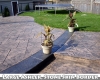 Large Ashler with Stone Skin Border Stamped Concrete Pool