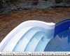 Large Ashler with Stone Skin Border Stamped Concrete Pool