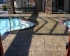 Large Ashler with Stone Skin Border Stamped Concrete Pool