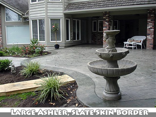 Acid Stain Stamped Concrete Stairs